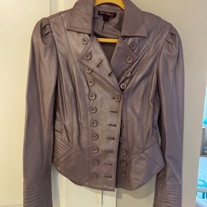 Betsey Johnson purple leather jacket